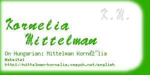 kornelia mittelman business card